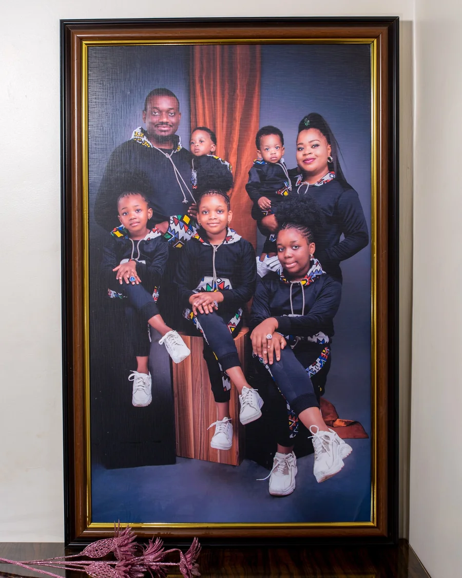 Large family picture frame produced in Abuja